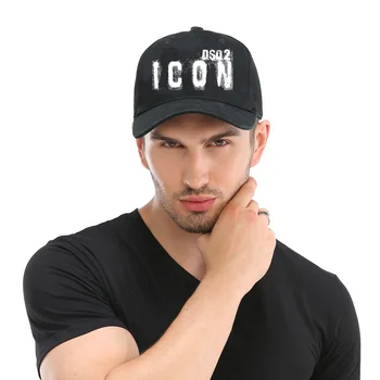 ICON бренд хорошего качества летняя мужская бейсболка с надписью женская шляпа 100% хлопок унисекс с надписью dsq2 бейсболка для мужчин черный, красный