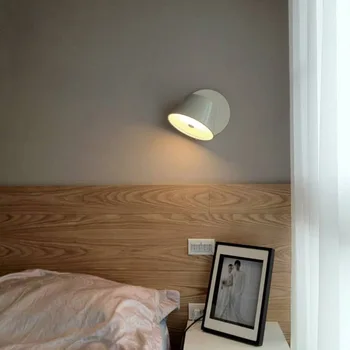 Испания, Прикроватная тумбочка для спальни, настенный светильник высокого класса, Простая современная Фоновая стена для гостиной, Коридор, Вращающийся настенный светильник