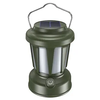 Солнечный походный фонарь Винтажный Походный светодиодный светильник для палатки IPX4 Водонепроницаемый 3 режима освещения Походная лампа для внутренних и наружных домашних палаток